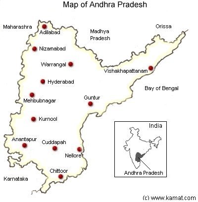 Map of Andhra Pradesh