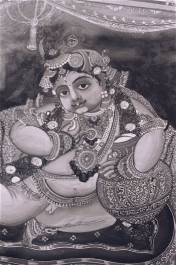 Lord Krishna in Myrore Traditional Art  