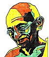 Mahatma Gandhi in a Rangoli Design 